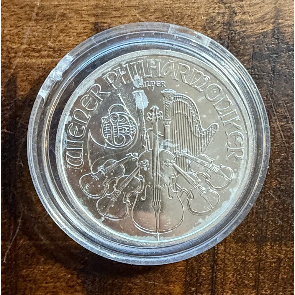 2023 Austria 1.5 Euro Vienna Philharmonic 1 oz .999 Fine Silver Coin - Picture 2 of 2